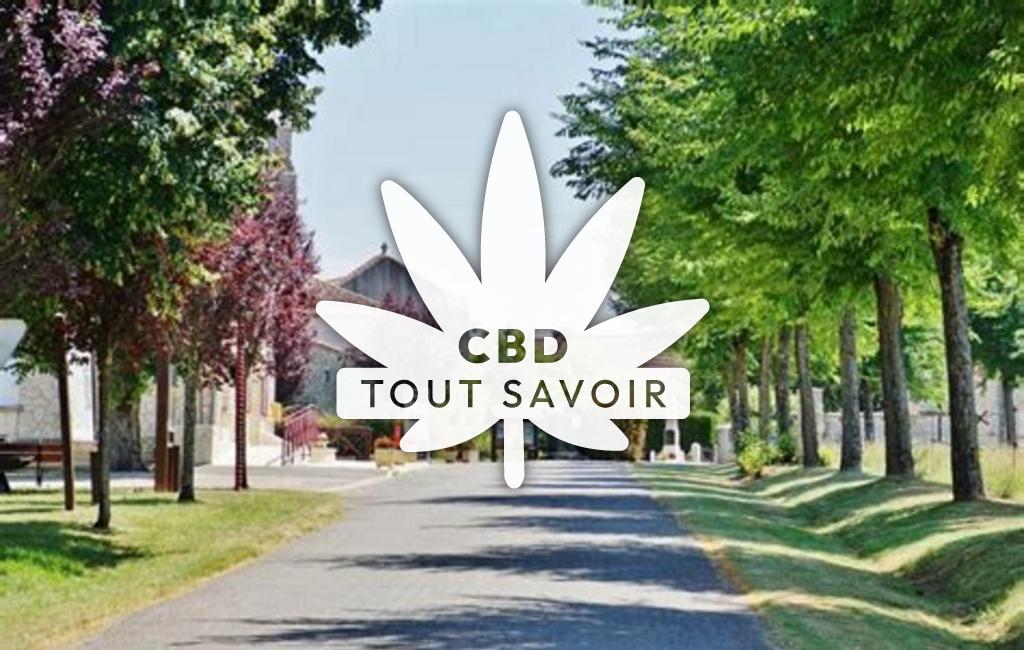 Village à Mainzac avec feuille Cannabis CBD