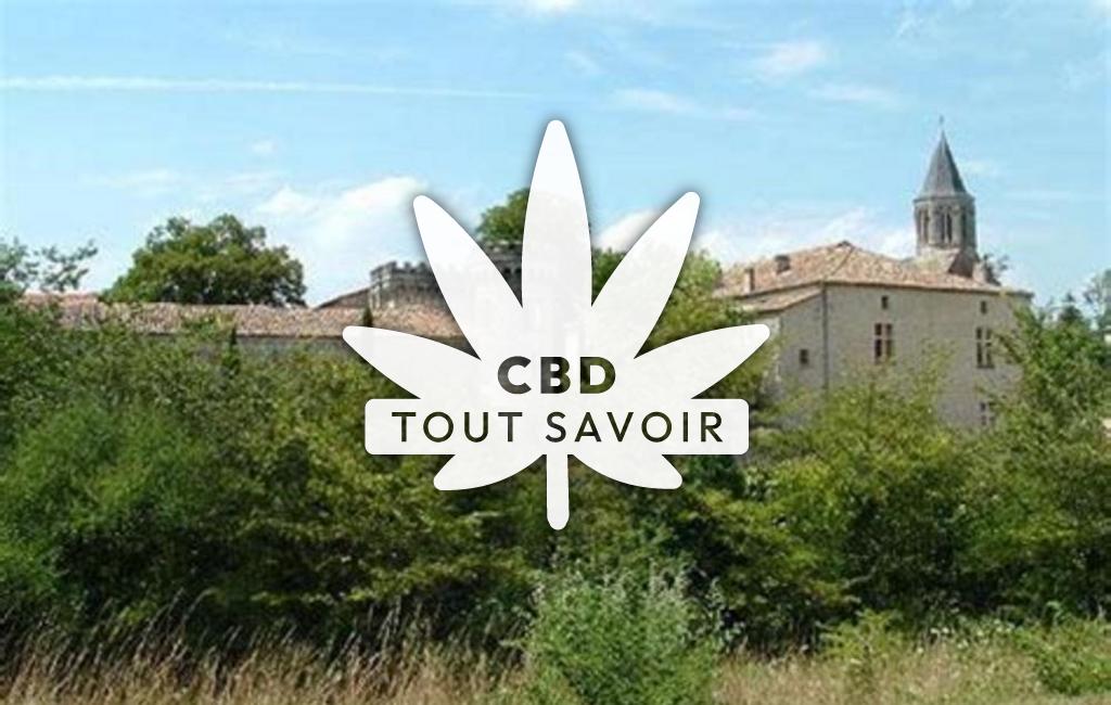 Village à Puymoyen avec feuille Cannabis CBD