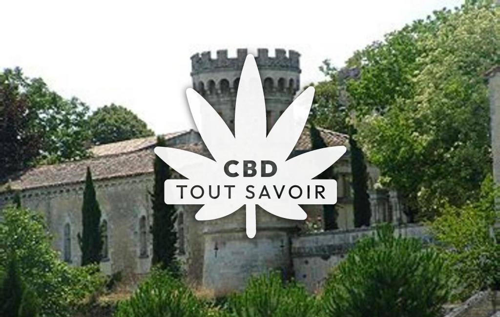 Village à Torsac avec feuille Cannabis CBD