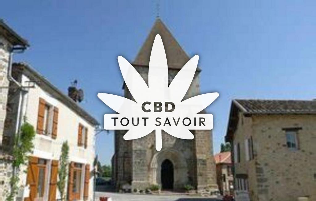 Village à Saulgond avec feuille Cannabis CBD