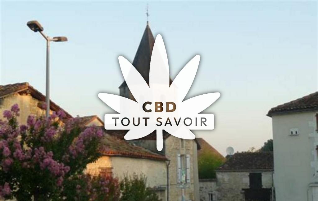 Village à Champniers avec feuille Cannabis CBD