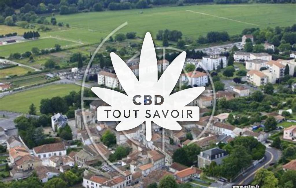 Village à Nersac avec feuille Cannabis CBD