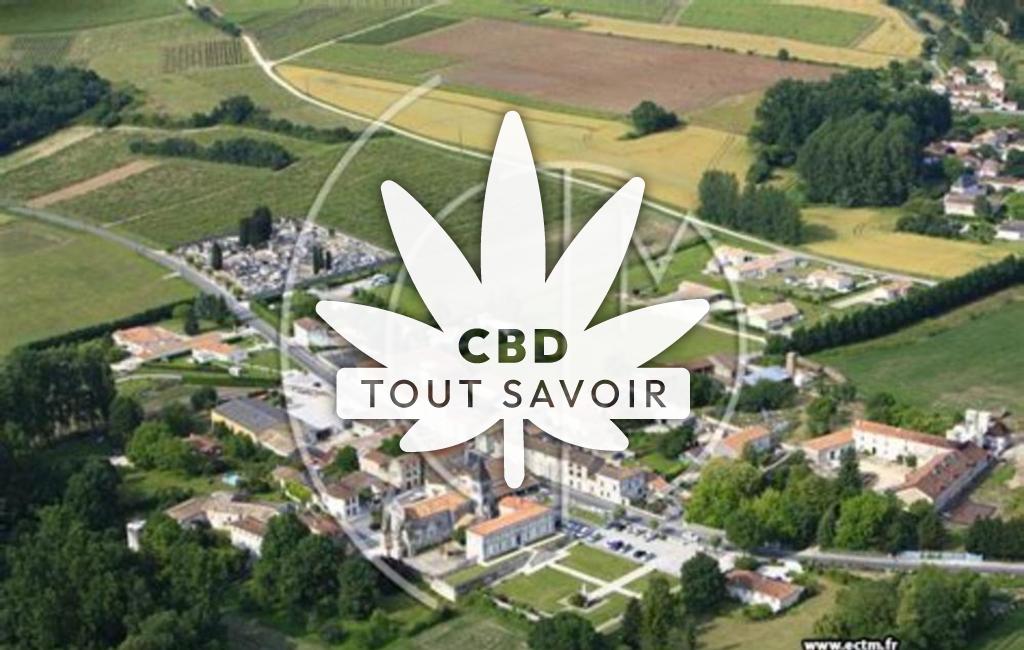 Village à Sireuil avec feuille Cannabis CBD