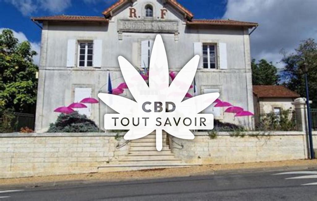 Village à Saint-Laurent-de-Ceris avec feuille Cannabis CBD