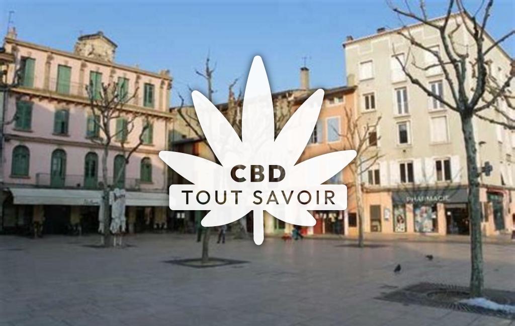 Village à Valence avec feuille Cannabis CBD
