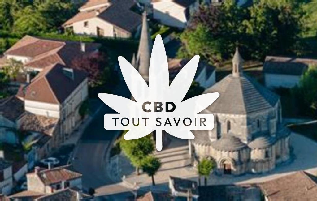 Village à Saint-Michel avec feuille Cannabis CBD