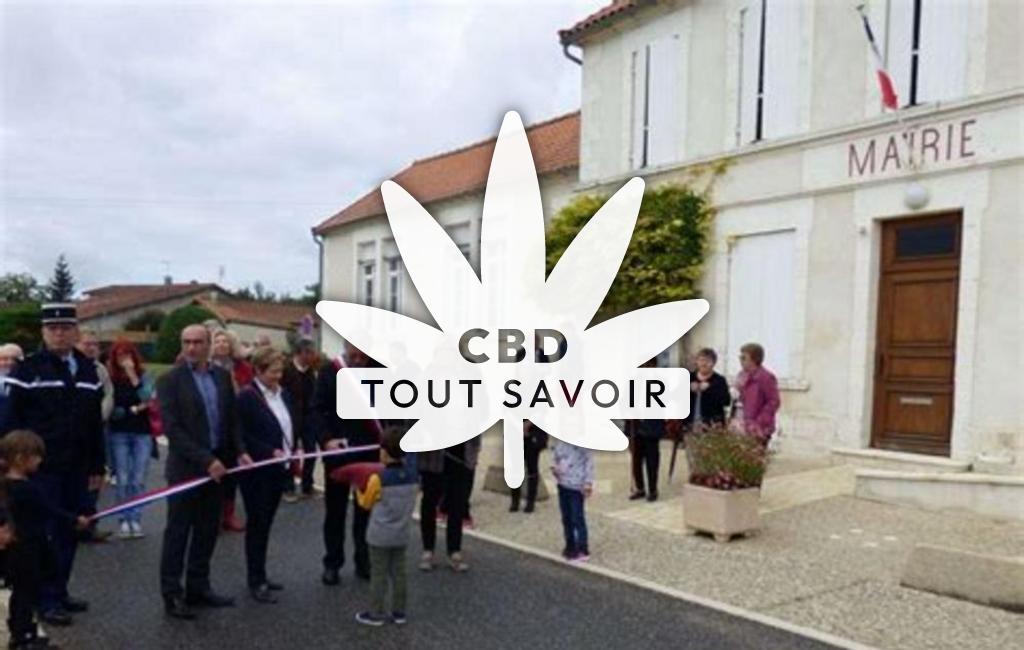 Village à Berneuil avec feuille Cannabis CBD