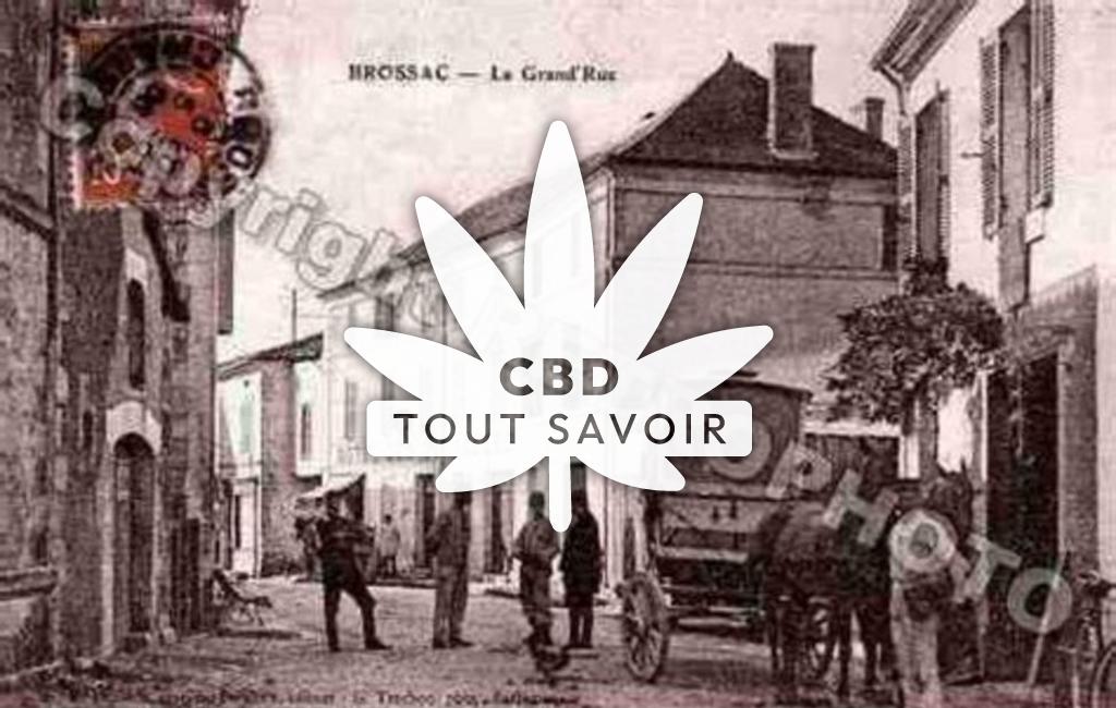 Village à Brossac avec feuille Cannabis CBD