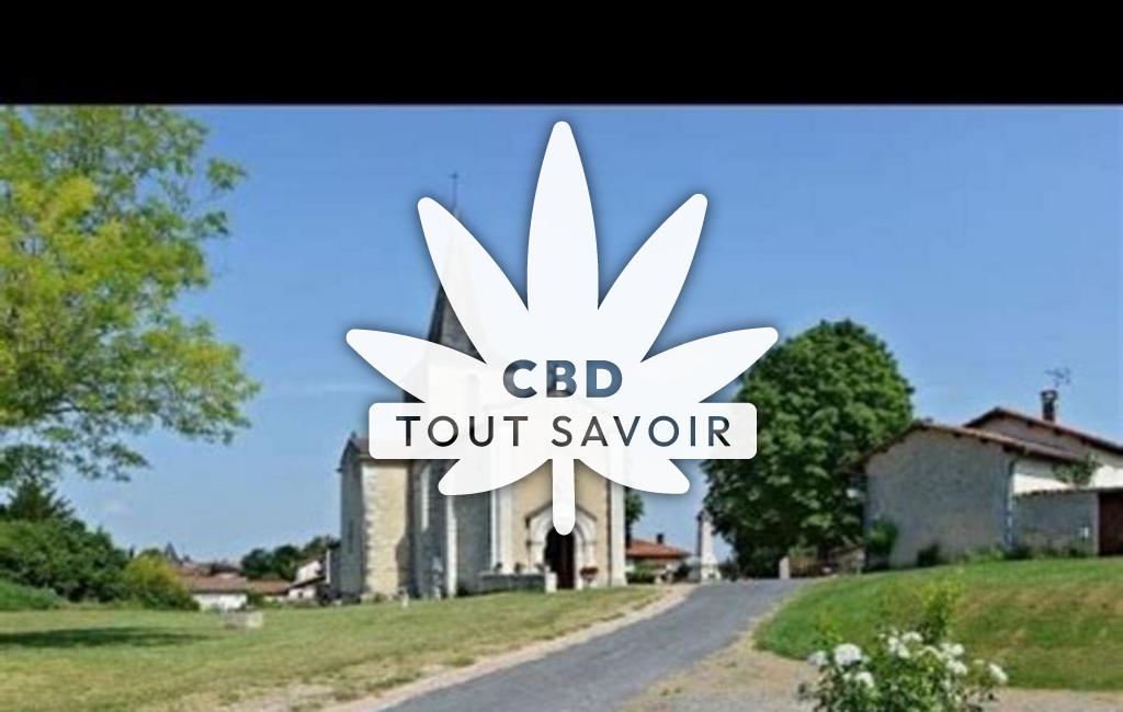Village à Chatignac avec feuille Cannabis CBD