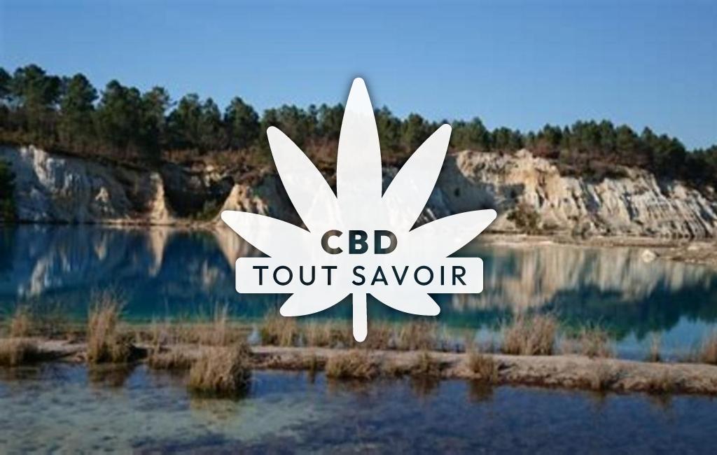 Village à Guizengeard avec feuille Cannabis CBD