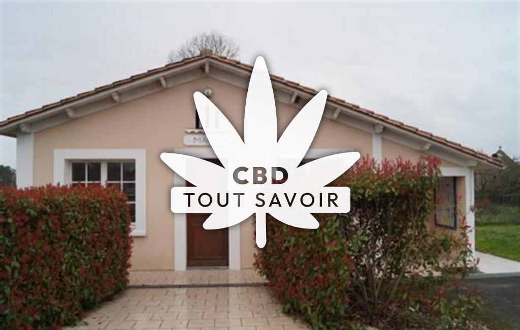 Village à Sauvignac avec feuille Cannabis CBD