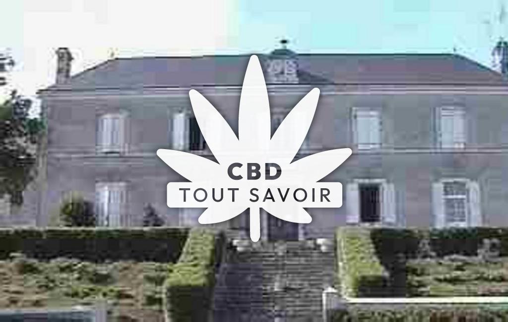 Village à Alloue avec feuille Cannabis CBD