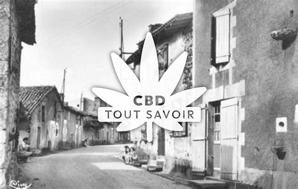Village à Epenede avec feuille Cannabis CBD