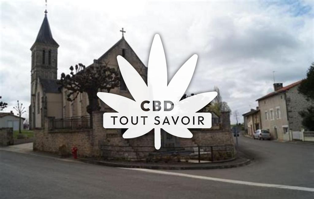 Village à Pleuville avec feuille Cannabis CBD