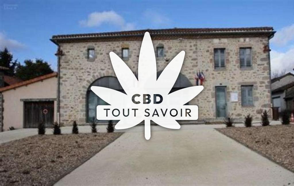 Village à Brillac avec feuille Cannabis CBD