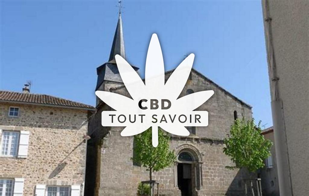 Village à Saint-Maurice-des-Lions avec feuille Cannabis CBD