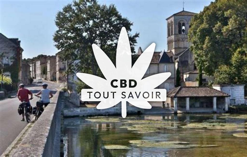 Village à Magnac-sur-Touvre avec feuille Cannabis CBD