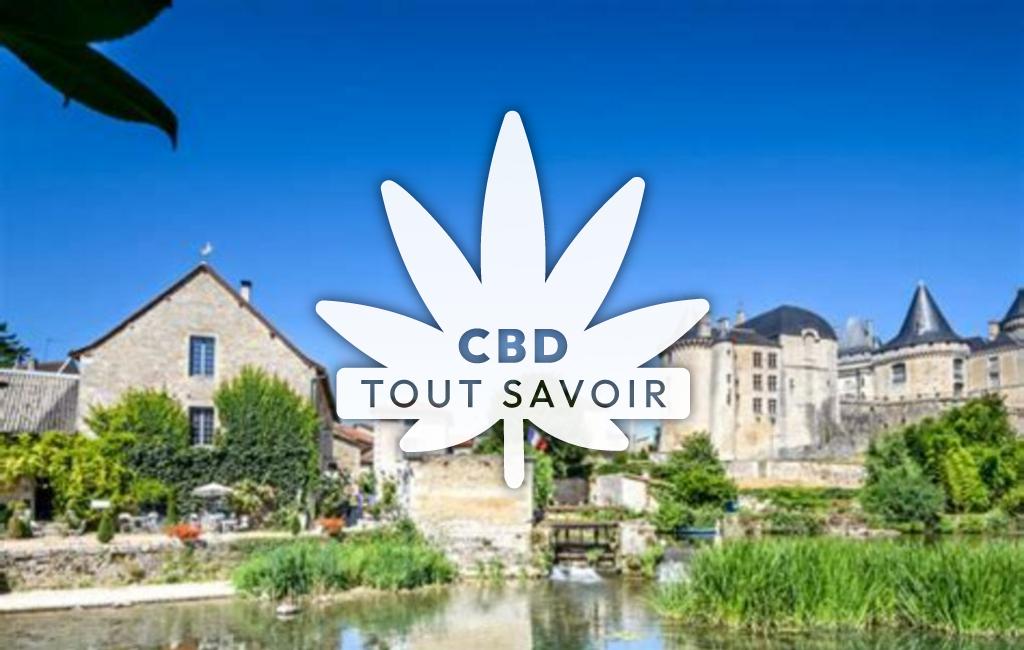 Village à Ruffec avec feuille Cannabis CBD