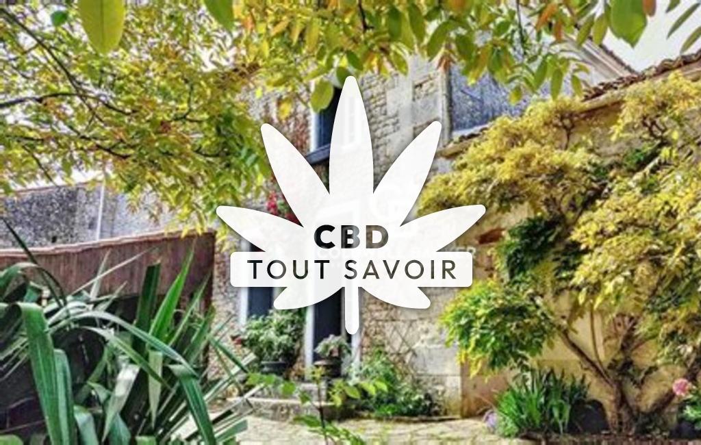 Village à Courcoury avec feuille Cannabis CBD