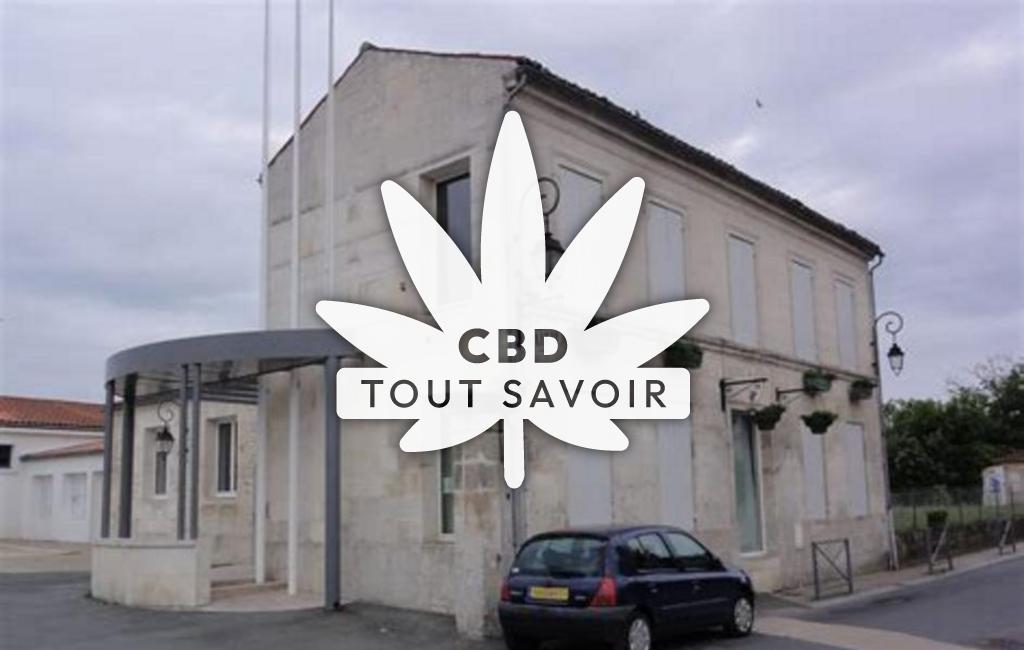 Village à Les-Gonds avec feuille Cannabis CBD