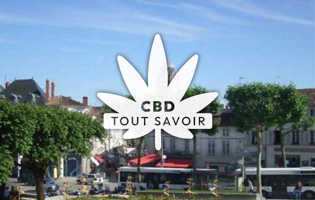 Village à Saintes avec feuille Cannabis CBD