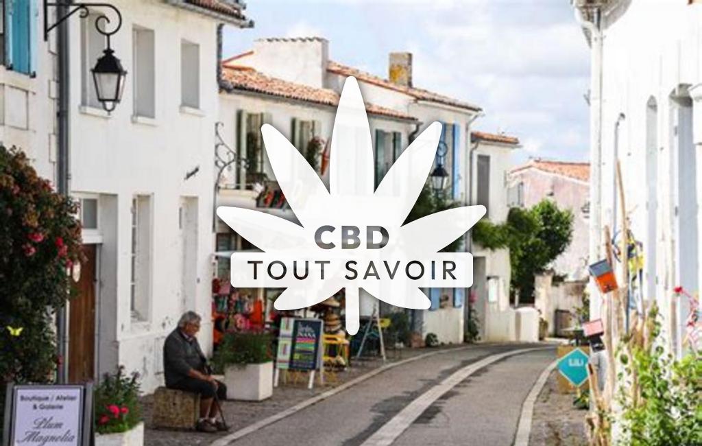 Village à Mornac-sur-Seudre avec feuille Cannabis CBD