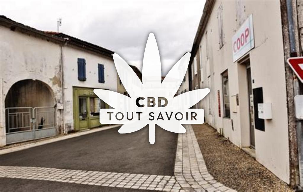 Village à Meursac avec feuille Cannabis CBD