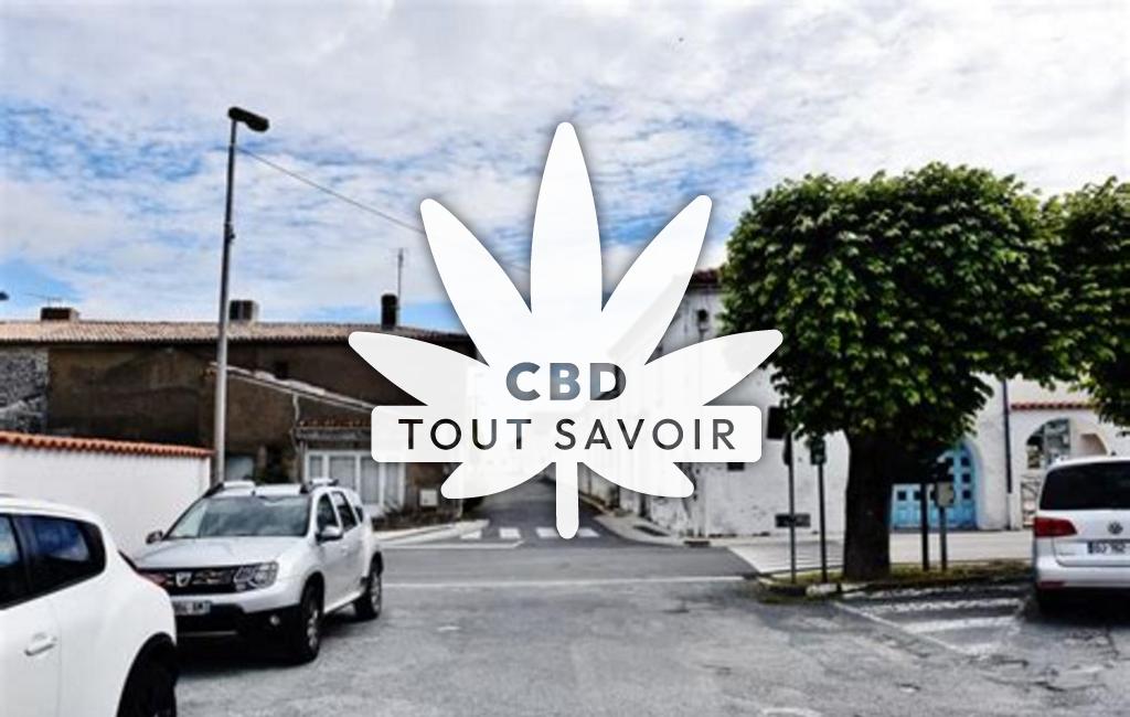Village à Semussac avec feuille Cannabis CBD