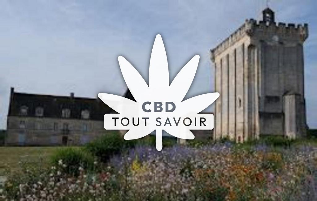 Village à Thaims avec feuille Cannabis CBD