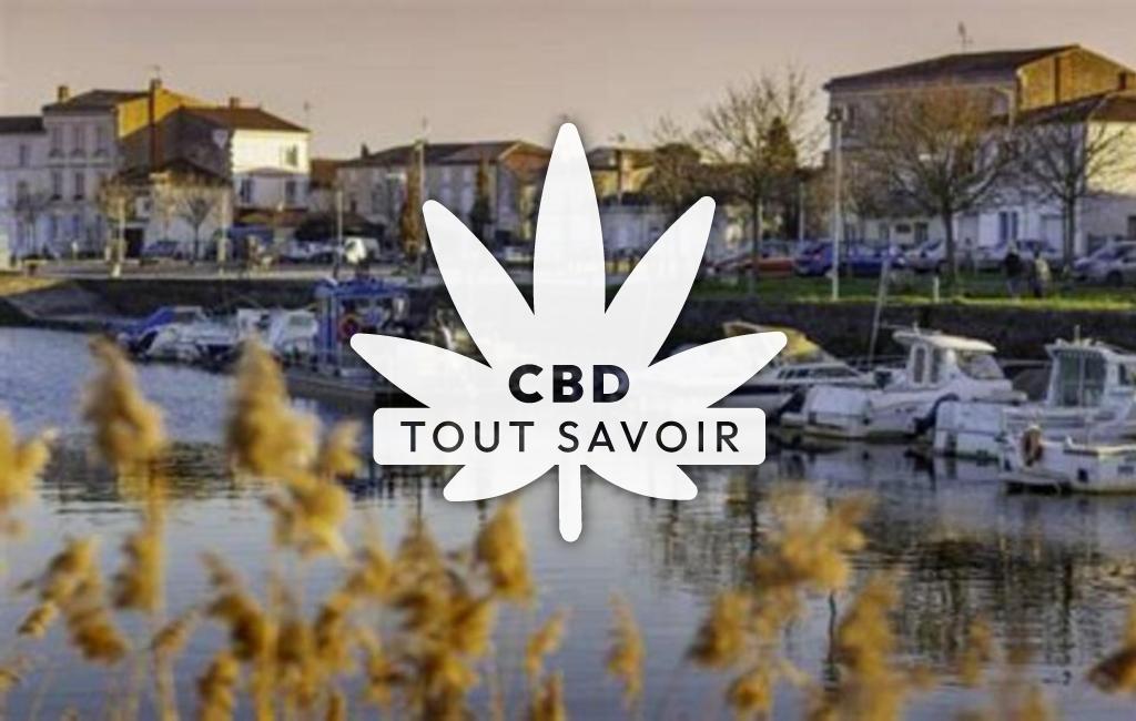 Village à Courpignac avec feuille Cannabis CBD
