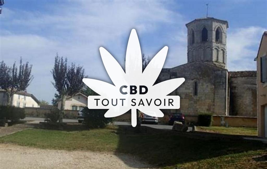 Village à Rouffignac avec feuille Cannabis CBD