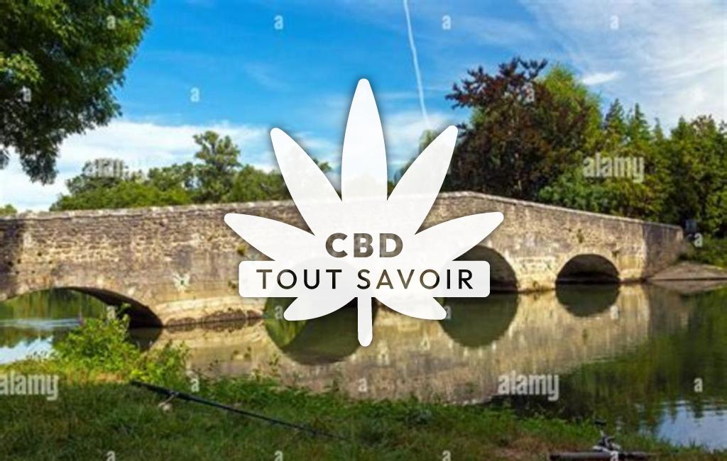 Village à Vibrac avec feuille Cannabis CBD