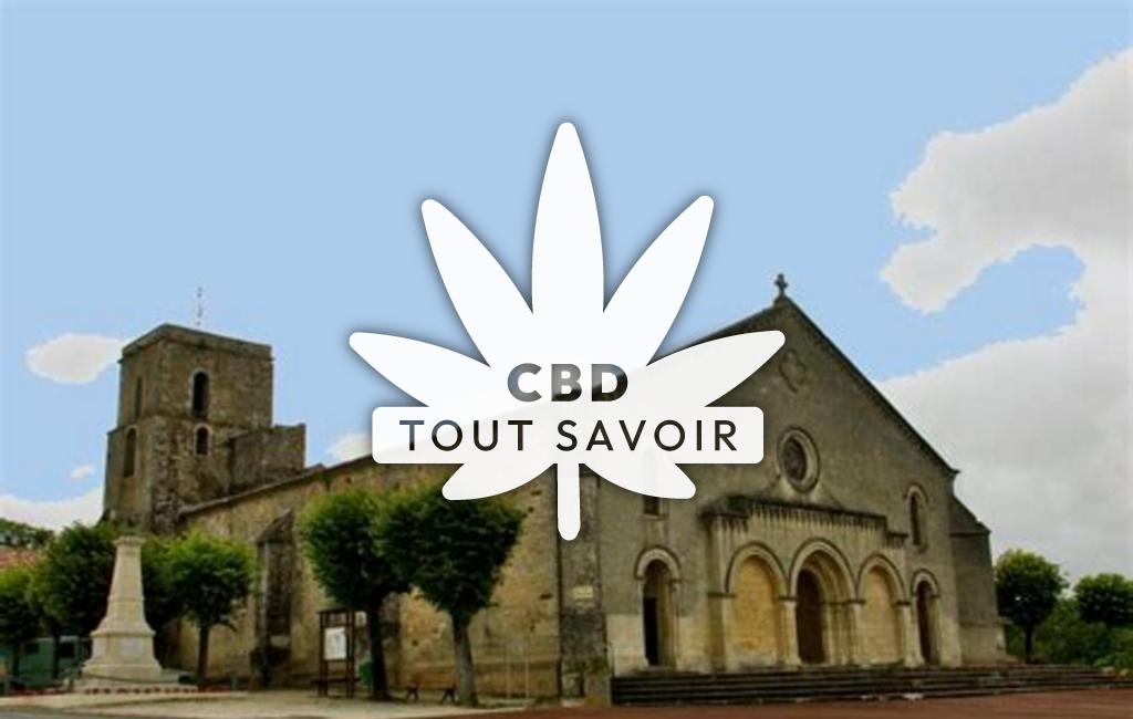 Village à Saint-Thomas-de-Conac avec feuille Cannabis CBD