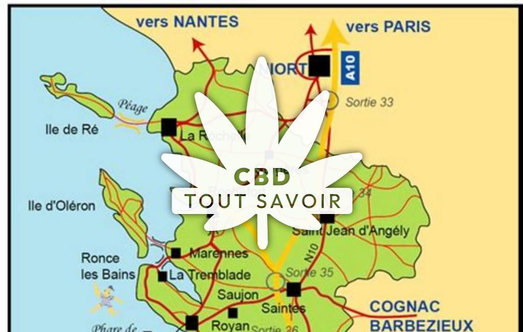 Village à La-Brousse avec feuille Cannabis CBD