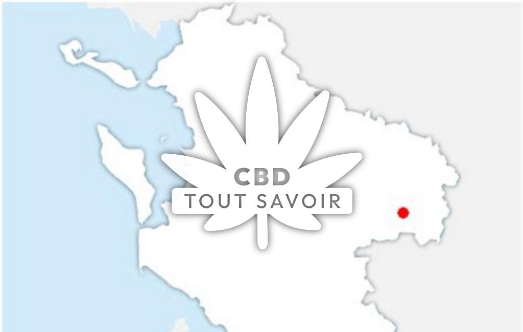 Village à Sonnac avec feuille Cannabis CBD