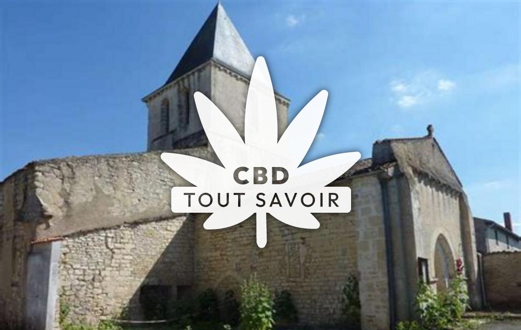 Village à La-Laigne avec feuille Cannabis CBD
