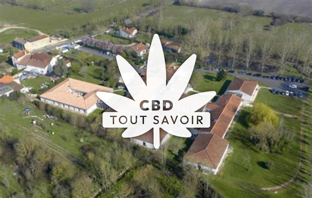 Village à Saint-Cyr-du-Doret avec feuille Cannabis CBD