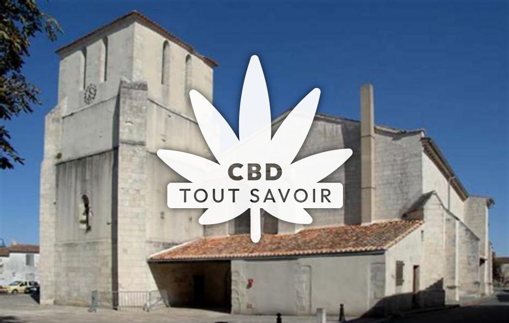 Village à Saint-Jean-de-Liversay avec feuille Cannabis CBD