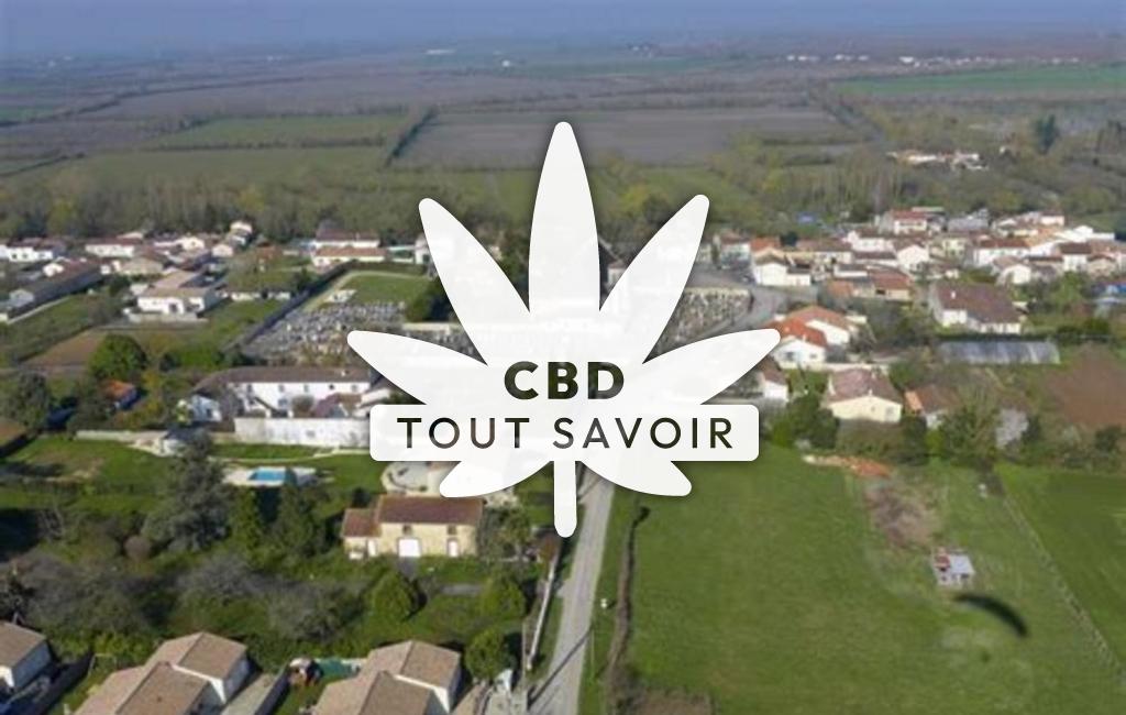 Village à Taugon avec feuille Cannabis CBD