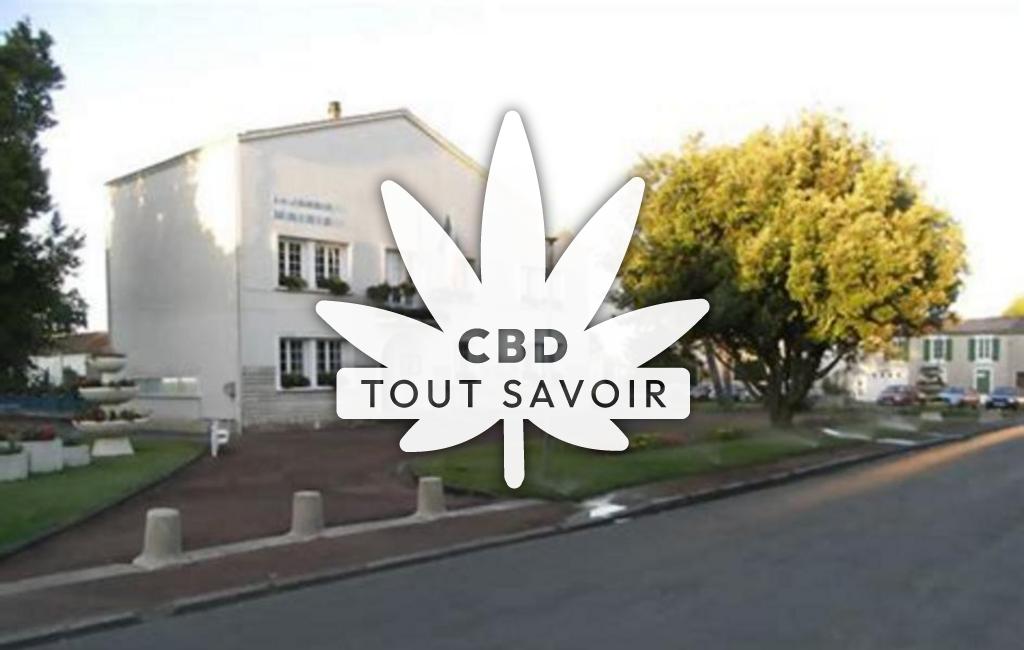 Village à La-Jarrie avec feuille Cannabis CBD