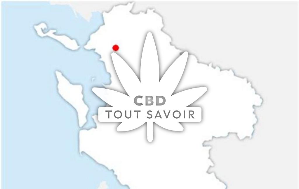 Village à Montroy avec feuille Cannabis CBD