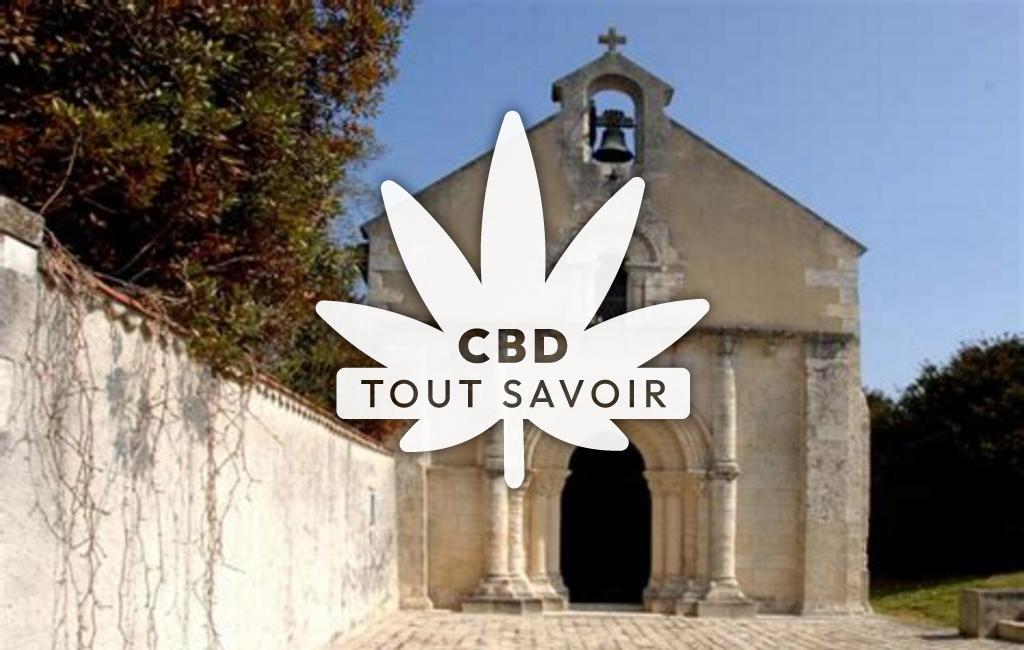 Village à Saint-Rogatien avec feuille Cannabis CBD