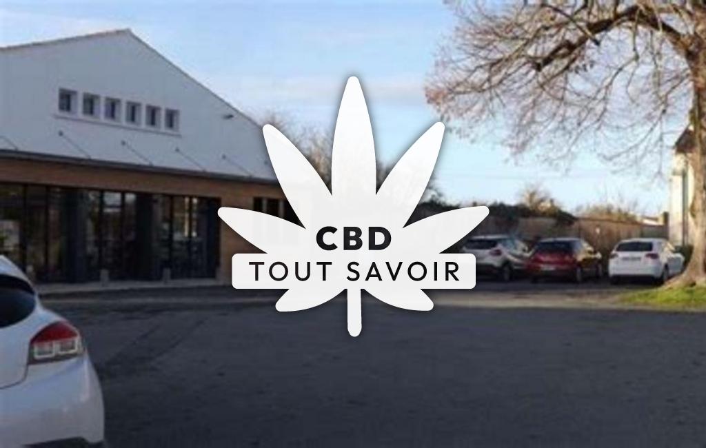 Village à Andilly avec feuille Cannabis CBD