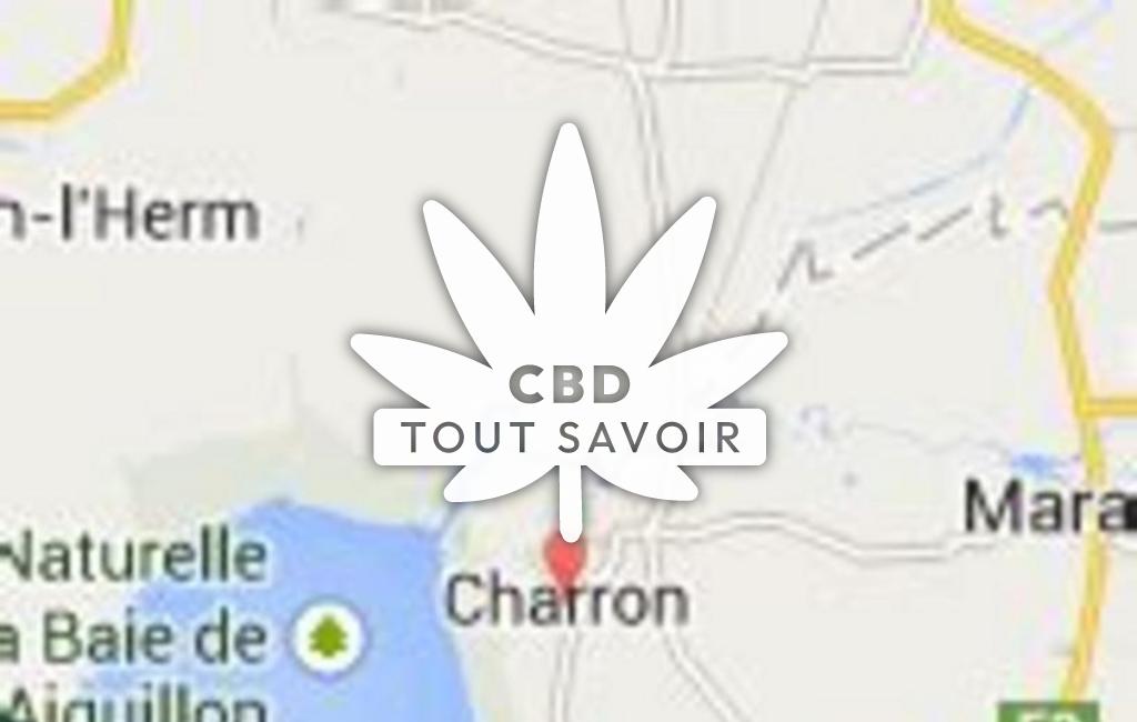 Village à Charron avec feuille Cannabis CBD