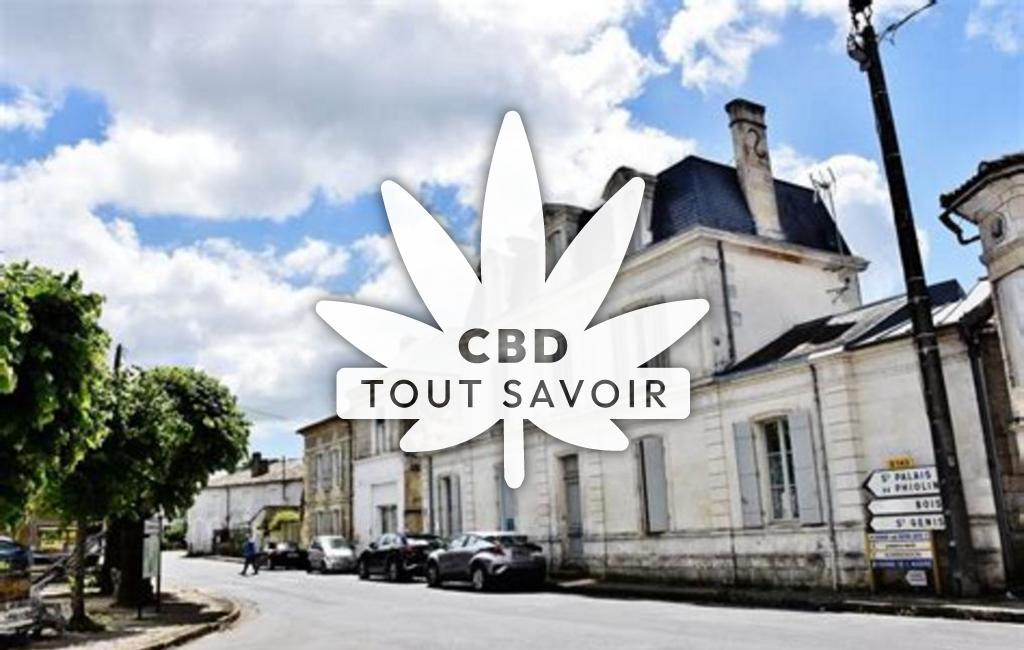 Village à Champagnolles avec feuille Cannabis CBD