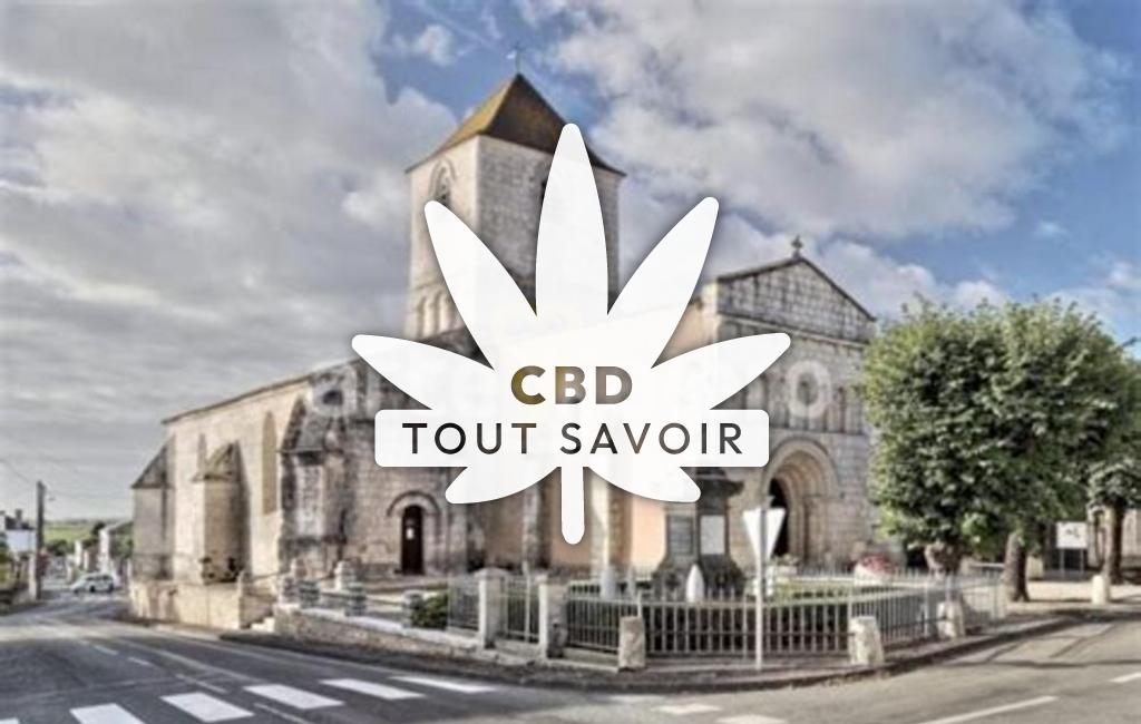 Village à Lorignac avec feuille Cannabis CBD