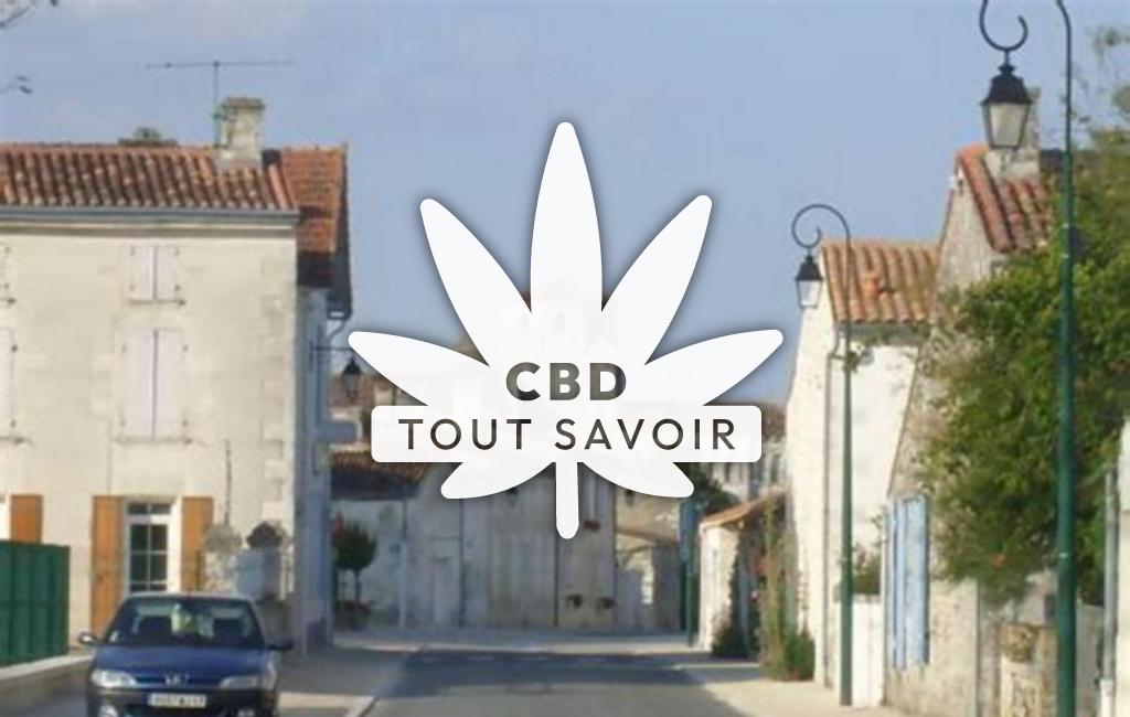 Village à Geay avec feuille Cannabis CBD