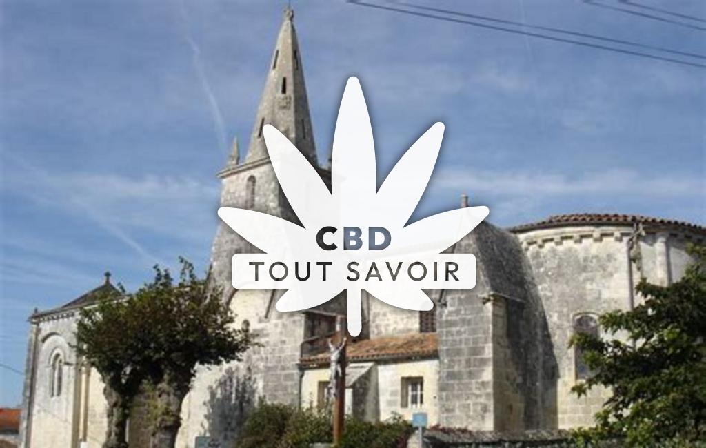 Village à Plassay avec feuille Cannabis CBD