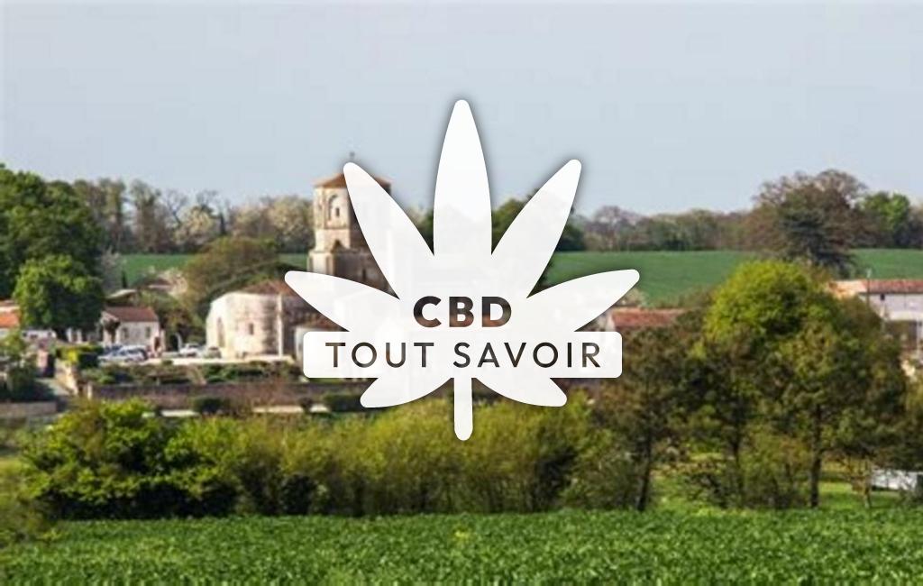 Village à Saint-Sulpice-D'Arnoult avec feuille Cannabis CBD