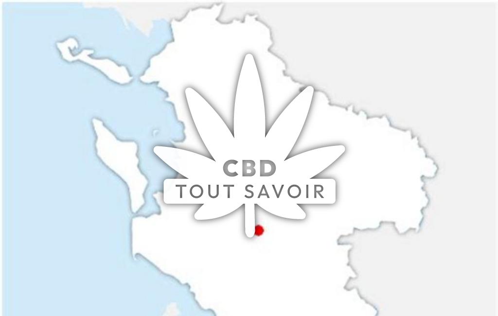 Village à Soulignonne avec feuille Cannabis CBD
